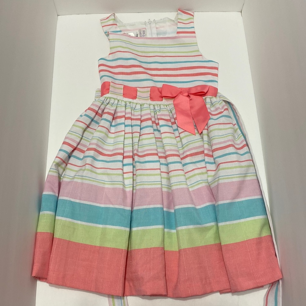Little Girls Iris & Ivy Colorful Striped Dress